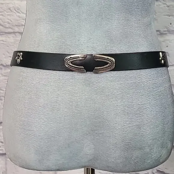 Vintage 80's Capezio western leather concho belt - Picture 3 of 11